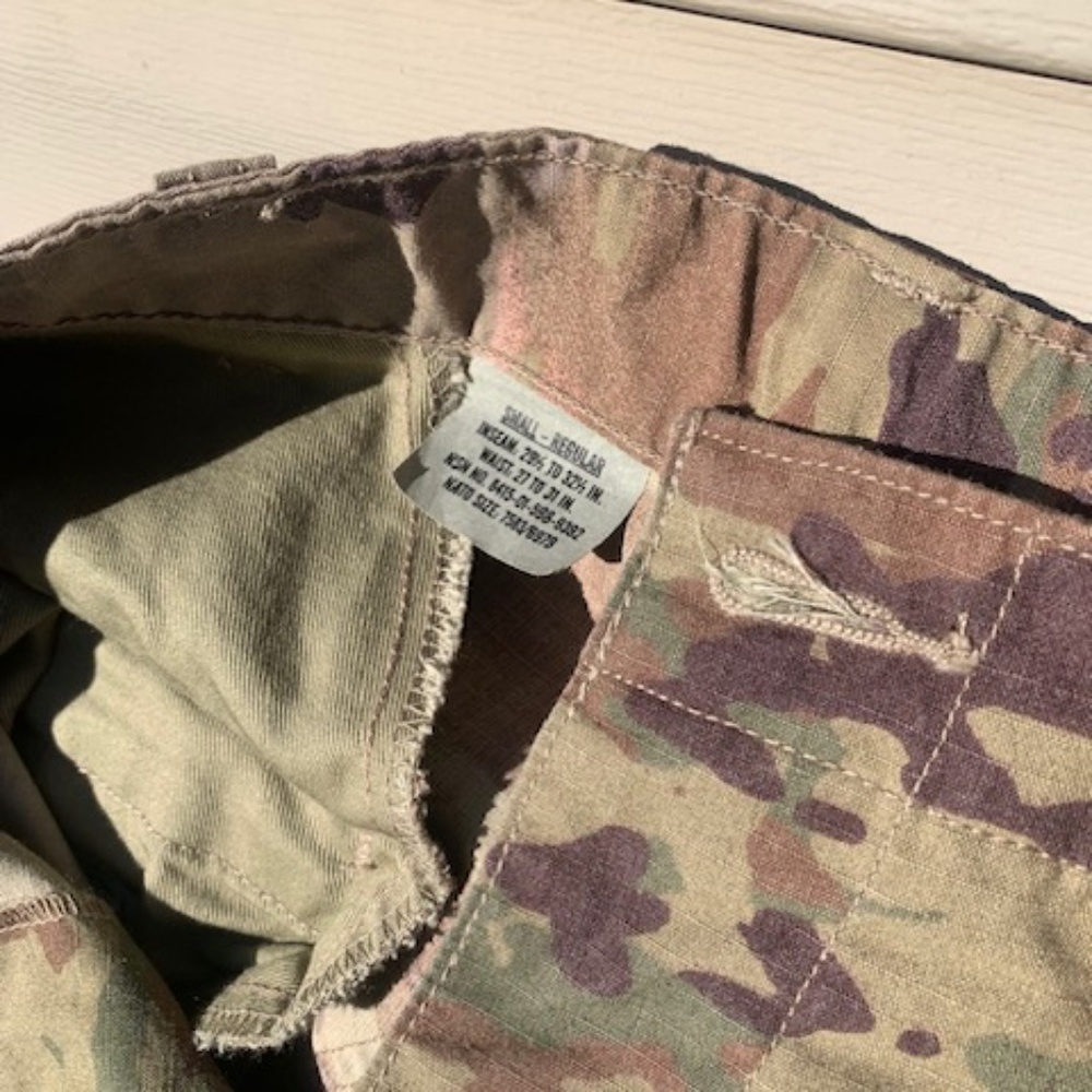 Army OCP Pants, Small Regular; inseam 29.5 to 32.5, waist 27 to 31